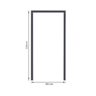 Guarnição de Alumínio Pintado Cinza para Porta de Giro 2,14x0,86m Vivace Artens