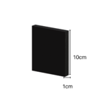 Guarnição Poliestireno 10cm Liso Preto 40010 Arquitech