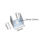 Guia Box Acrilico Abrigo Pia Nylon Tipo U Kit 10 Un