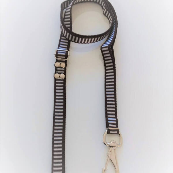 Guia Cachorro Smooty Pet Com Regulagem M Listrada - 1 Marrom/