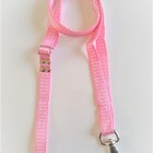 Guia Cachorro Smooty Pet Com Regulagem M Listrada Rosa/branco