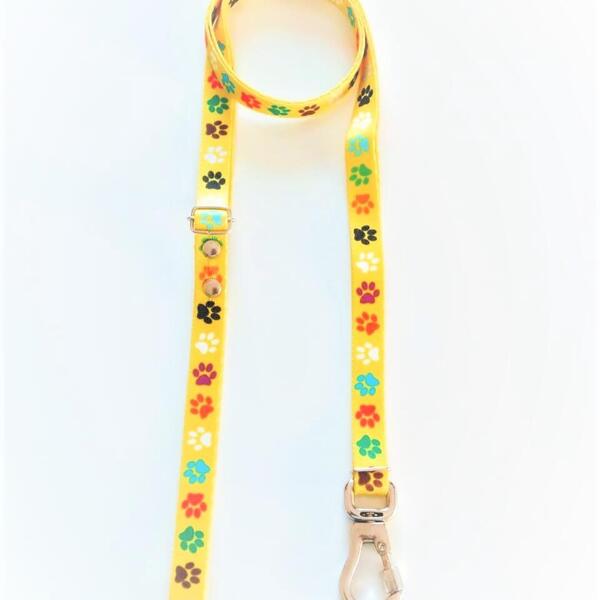 Guia Cachorro Smooty Pet Com Regulagem P Premium Amarelo/pata