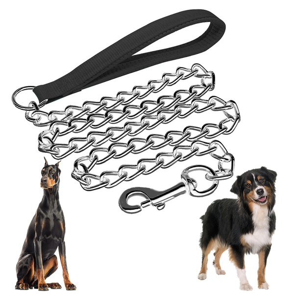 Guia Coleira Cachorros 3.0mmx120cm Dog Caes Aço Elo Torcido A