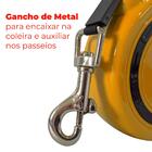 Guia De Cachorro Amarelo Retrátil 3 Metros - Casambiente