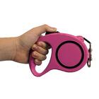 Guia De Cachorro Rosa Retrátil 3 Metros - Casambiente