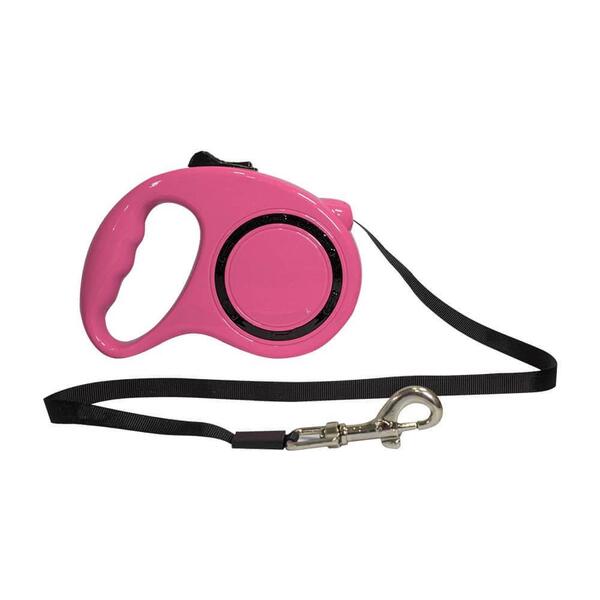 Guia De Cachorro Rosa Retrátil 5 Metros - Casambiente