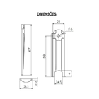 Guia Deslizante Janela Linha Gold Nyl-396 Preto Kit 5 Pcs