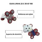 Guia Deslizante Portao Aluminio 4 Roldanas Al-108 Kit C/2un -