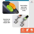 Guia Dupla Para Cães Retratil Pet 3 Metros Resistente Com Lan