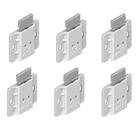 Guia Mola De Metal C/ 6 Unidades Para Porta De Guarda Roupa