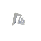 Guia Nylon Box Correr Vidro Blindex Deslizante Branco Kit 2un