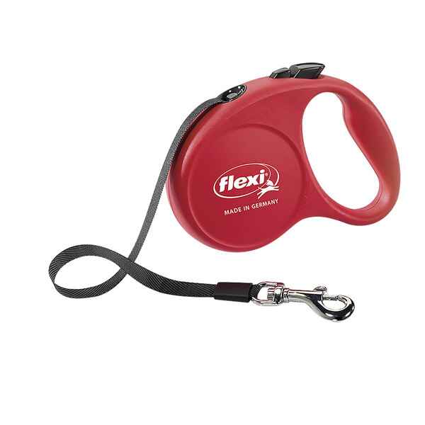 Guia Retrátil Para Cães 5 Metros Fun Fita Tamanho P Vermelho