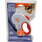 Guia Retrátil Star Flex - Vermelho E Branco - Tamanho P