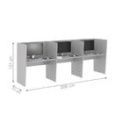 Guiche Office 3 Lugares Irlanda Cinza