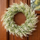 Guirlanda Branco Artificial Enfeite Parede Porta Flores 30cm