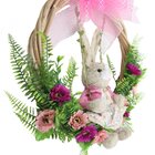 Guirlanda Coelhinha De Palha Enfeite De Páscoa 50 Cm