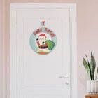 Guirlanda De Natal Em Mdf Azul Feliz Natal - 35x35cm