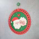 Guirlanda De Natal Em Mdf Papai Noel E Mamãe Noel Natal - 40x