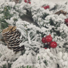 Guirlanda De Natal Porta 100 Galhos Pinheiro Cerejas Enfeite