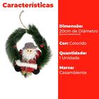 Guirlanda De Natal Porta Com Papai Noel De Chapéu - Casambien