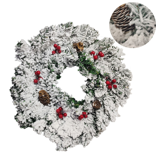 Guirlanda De Natal Porta Pinheiro Cerejas 100 Galhos Enfeite