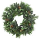 Guirlanda De Natal Tradicional Enfeite De Porta Ramos Verdes