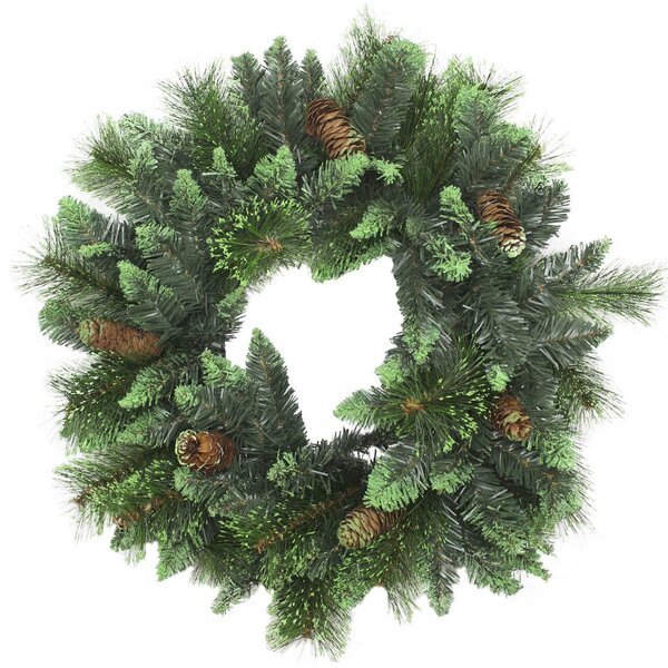 Guirlanda De Natal Tradicional Enfeite De Porta Ramos Verdes