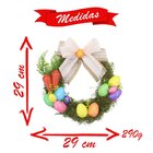 Guirlanda De Páscoa Artesanal Ovos E Musgo 29cm