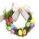 Guirlanda De Páscoa Artesanal Ovos E Musgo 29cm