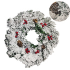 Guirlanda Natal Pinheiro Cerejas Porta Enfeite Natalino 100 G