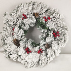 Guirlanda Natal Porta Pinheiro Cerejas Enfeite Natalino 100 G