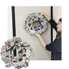 Guirlanda Natal Porta Pinheiro Cerejas Enfeite Natalino 100 G