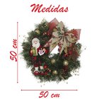 Guirlanda Natalina Enfeite De Porta Natal Papai Noel 50cm