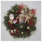 Guirlanda Natalina Enfeite De Porta Natal Papai Noel 50cm