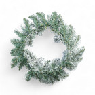 Guirlanda Nevada Plástico e Metal Verde e Branco 45cm Cromus