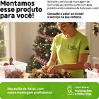 Guirlanda Nevada Plástico e Metal Verde e Branco 45cm Cromus