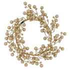 Guirlanda para Porta ou Parede Plástico Metal Branco 30x8cm Cromus