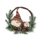 Guirlanda Rattan Bonecos Neve 35x42x9cm 1025406