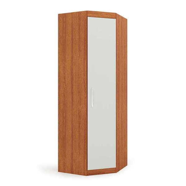 Gurada-roupa Modulado De Canto Gênova 1 Pt Freijó Wood E Off