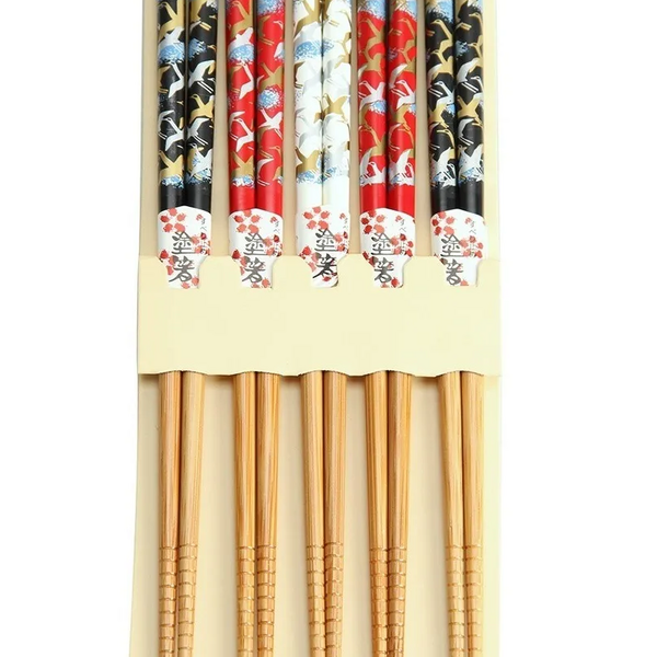 Hashi 5 Pares Reutilizáveis Bambu Kyoto Sushi Vários Modelos