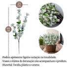 Haste De Cerejeira Branco Artificial Com 18 Unidades Para Com