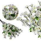 Haste De Cerejeira Branco Artificial Com 18 Unidades Para Com