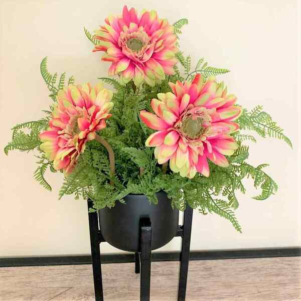 Haste De Gerbera Artificial Realista Kit Com 7 Unidades Para
