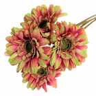 Haste De Gerbera Artificial Realista Kit Com 7 Unidades Para