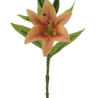 Haste Lirio Real Toque X4 Laranja 37cm (florarte)