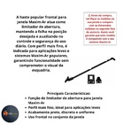 Haste Popular Frontal Puxador Janela Maxim-ar Madeira Alumini