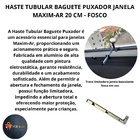 Haste Tubular Baguete Puxador Janela Maxim-ar 20 Cm Fosco Gr