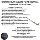 Haste Tubular Baguete Puxador Janela Maxim-ar 20 Cm Fosco Gr
