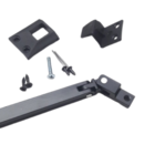 Haste Tubular Baguete Puxador Janela Maxim-ar 50 Cm Preto