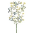 Hastes Folhas de Pompom Médio Amarelo Grillo